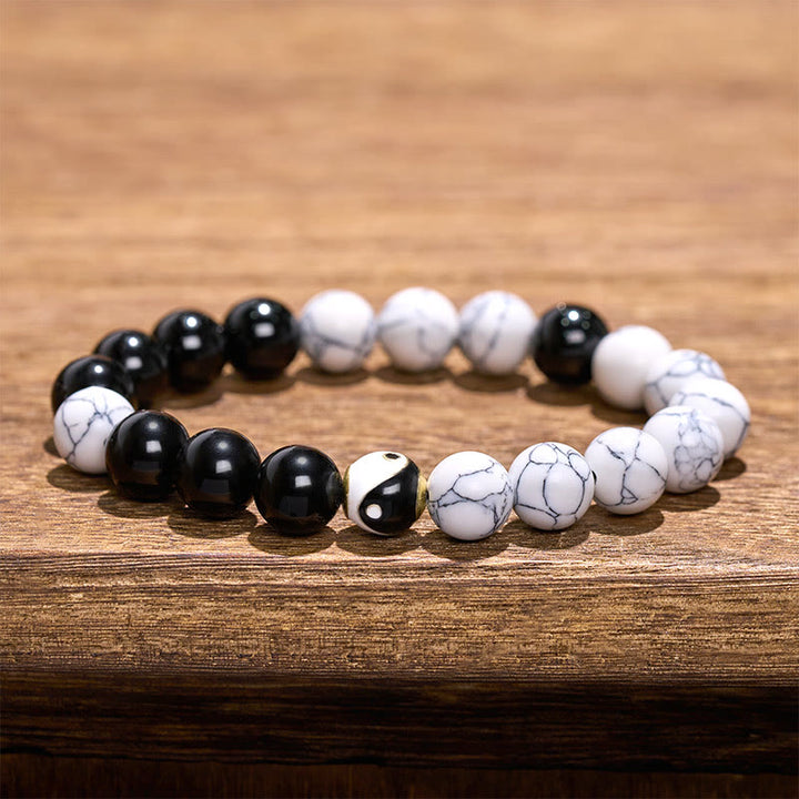 Buddha Stones Copper Yin Yang Balance Tibetan Round Bracelet - image 9