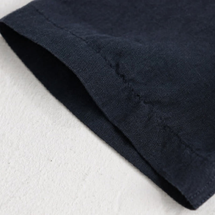 Buddha Stones Summer Casual Minimalist Patch Pocket Solid Men's Short Sleeve Shirts - image 5