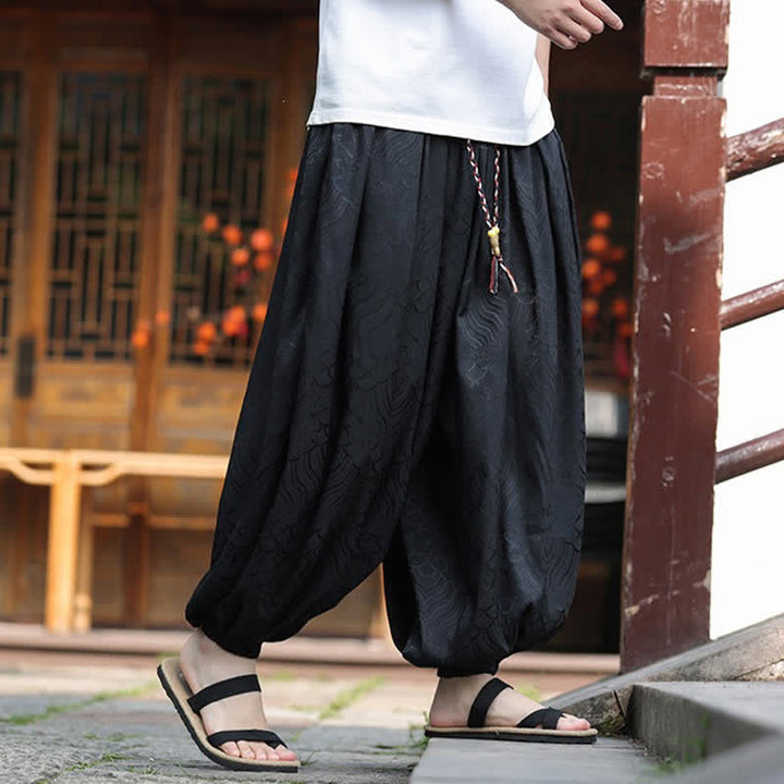 Buddha Stones Summer Casual Boho Abstract Ankle Pants Men's Harem Pants - image 13