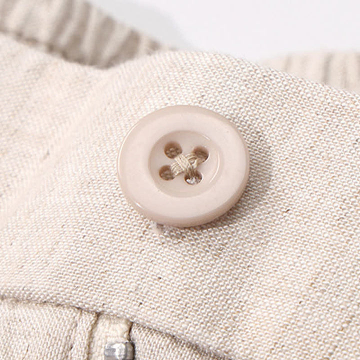 Buddha Stones Summer Casual Minimalist Solid Zipper Design Men's Shorts With Pockets - image 9