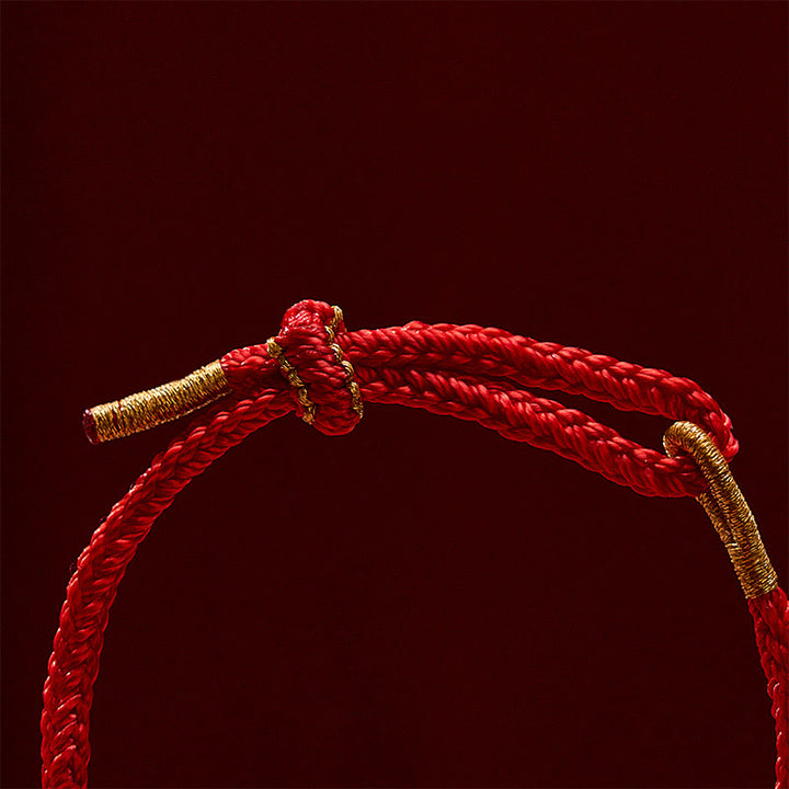 Buddha Stones Hand-Woven Red String Peach Blossom Sunflower Luck Bracelet - image 19