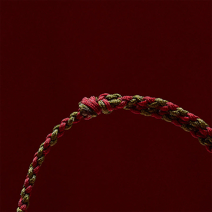 Buddha Stones Braided Colorful Red Green String Koi Fish Luck Bracelet Anklet - image 11