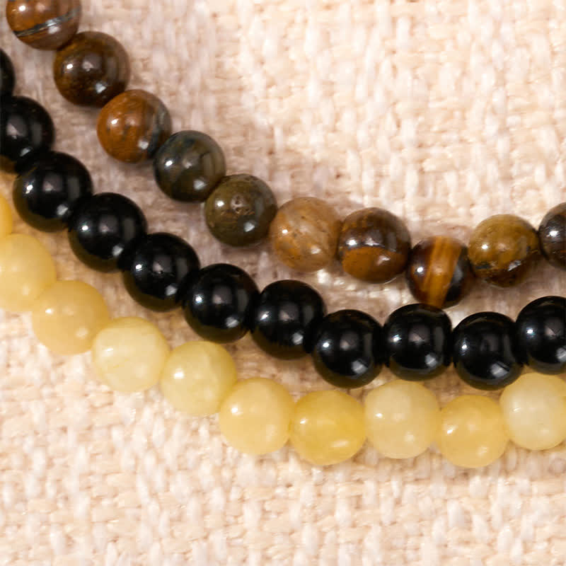 Buddha Stones 3pcs "Manifest Living Abundance" Topaz Clarity Bracelet Includes Gift Message Card - image 4