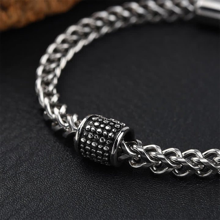 Buddha Stones Titanium Steel Braided Chain Strengthen Bracelet - image 4