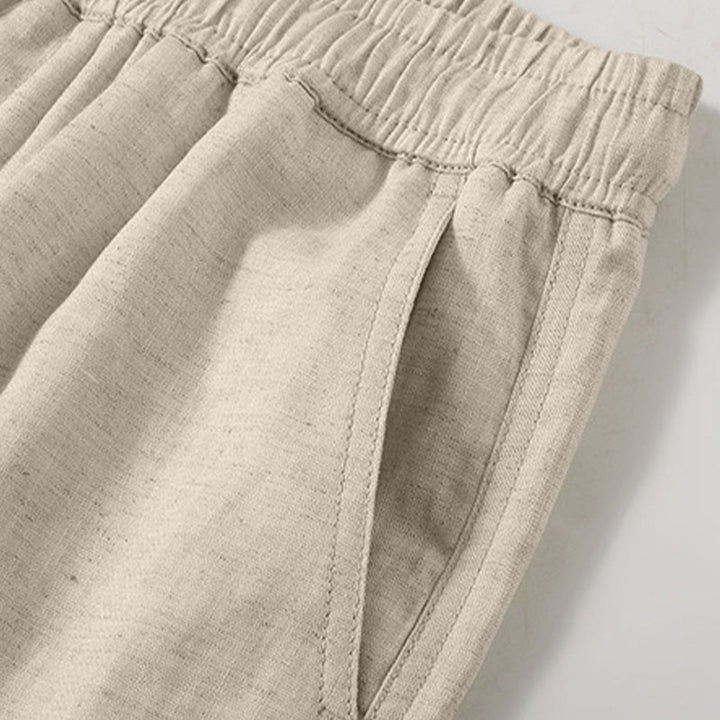 Buddha Stones Summer Casual Minimalist Drawstring Solid Men's Shorts With Pocket - image 5