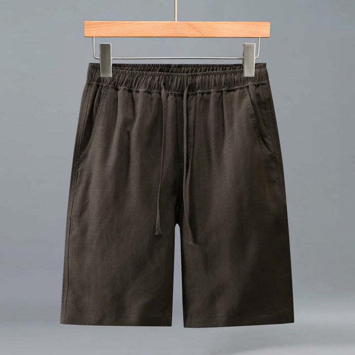 Buddha Stones Summer Casual Minimalist Drawstring Solid Men's Shorts With Pocket - SaddleBrown - US/UK/AU42，EU52 (3XL) - image 10