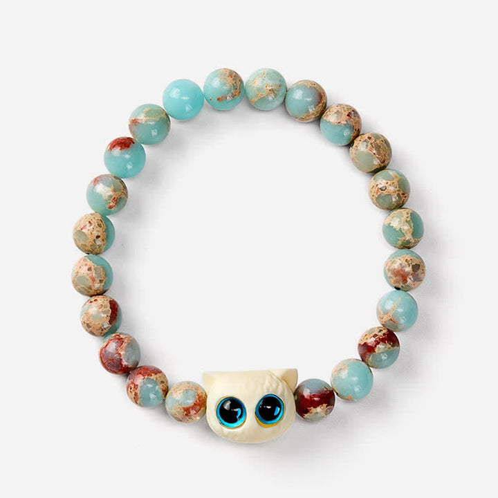 Buddha Stones Shoushan Stone Ivory Fruit Cat Prosperity Bracelet - image 2