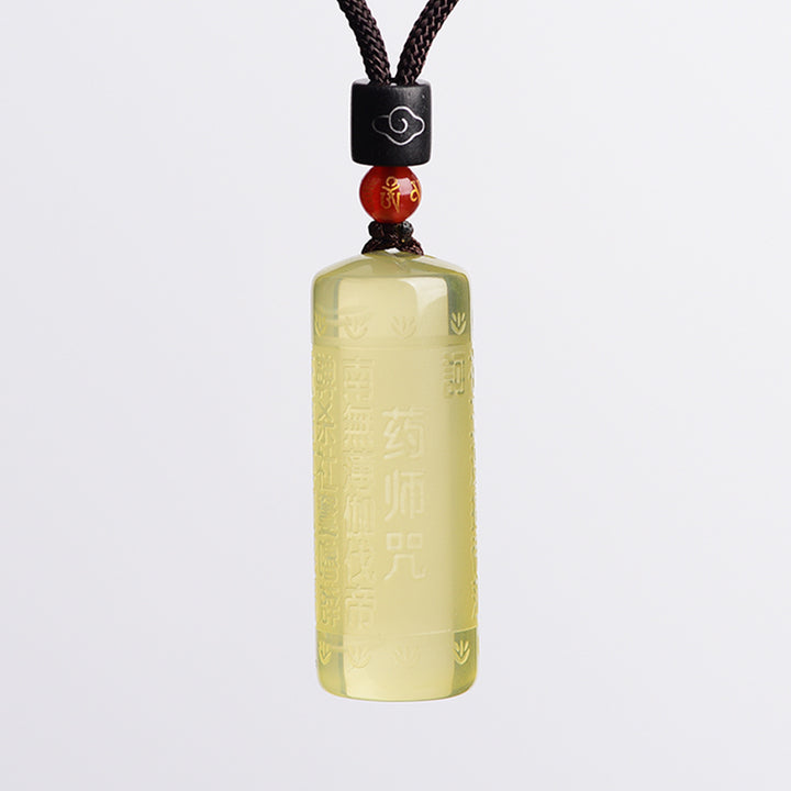 Heart Sutra Citrine Happiness Strength Necklace Pendant - image 12