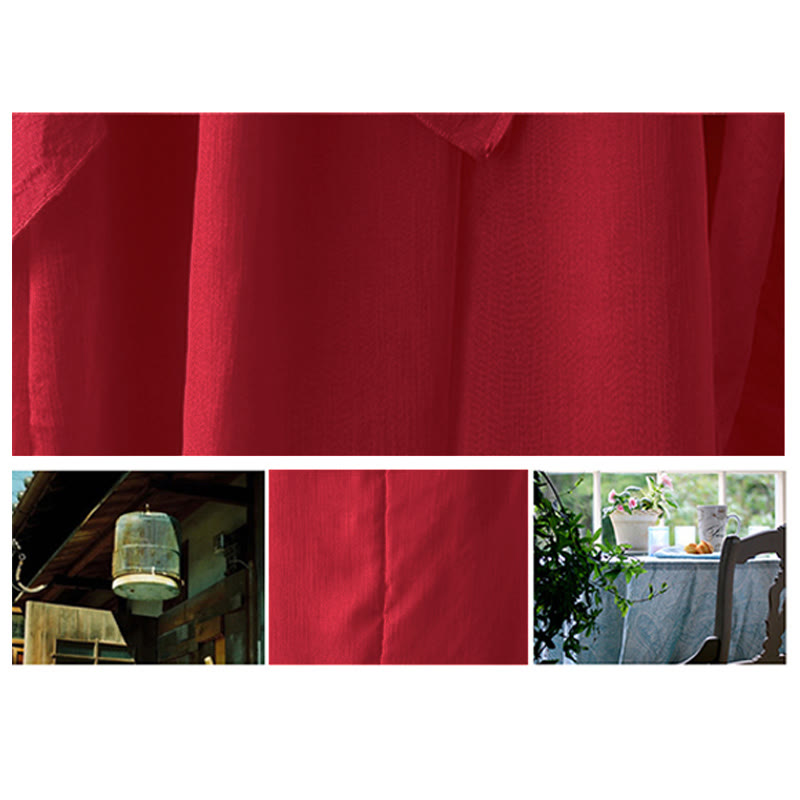 Buddha Stones V-Neck Midi Tunic Dress Wide Leg Pants Meditation Zen Practice Dance Clothing - image 17