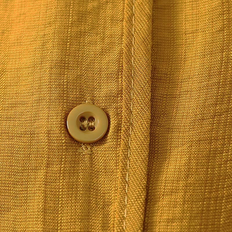 Buddha Stones Summer Casual Minimalist Button-Up Solid Women's Long Sleeve Shirts - image 4