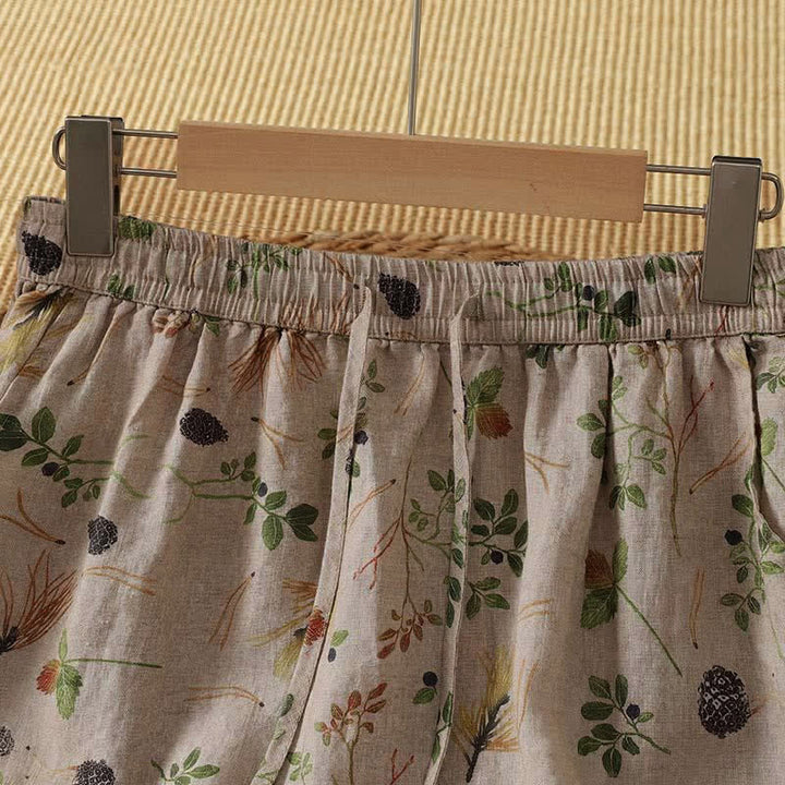 Buddha Stones Summer Casual Boho Floral Plant Women's Skirts With Pocket - image 3