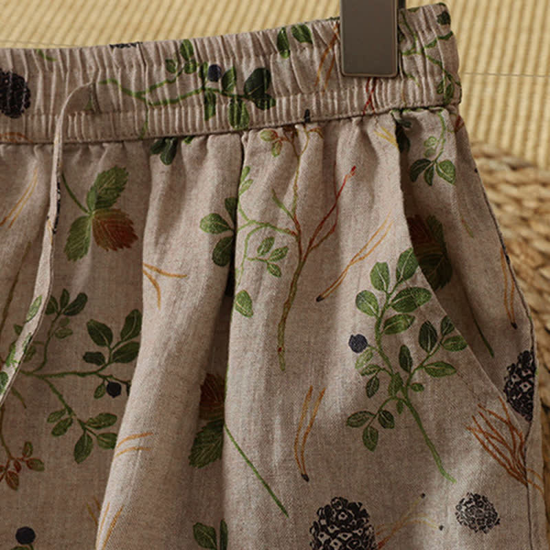 Buddha Stones Summer Casual Boho Floral Plant Women's Skirts With Pocket - image 7