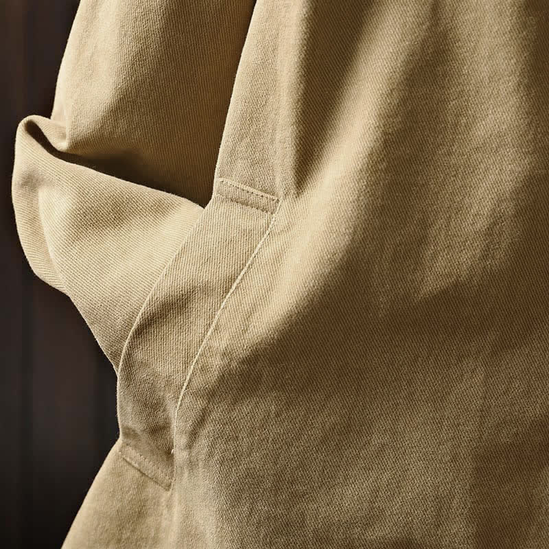 Buddha Stones Spring Fall Buttons Lapel Collar Long Sleeve Mid-length Women's Jacket With Pockets - image 9