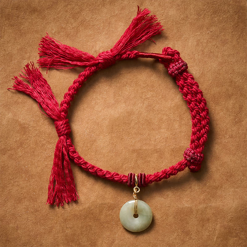 Buddha Stones Red String Peace Buckle Fortune Bracelet - image 3