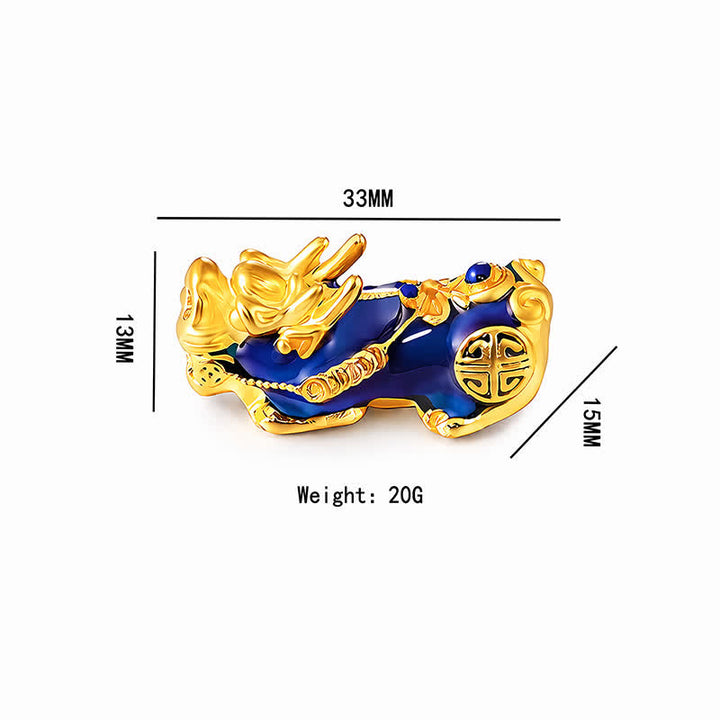 Buddha Stones Brass Color Change Pi Xiu Wealth Energy Braided Rope Car Keychains - image 6
