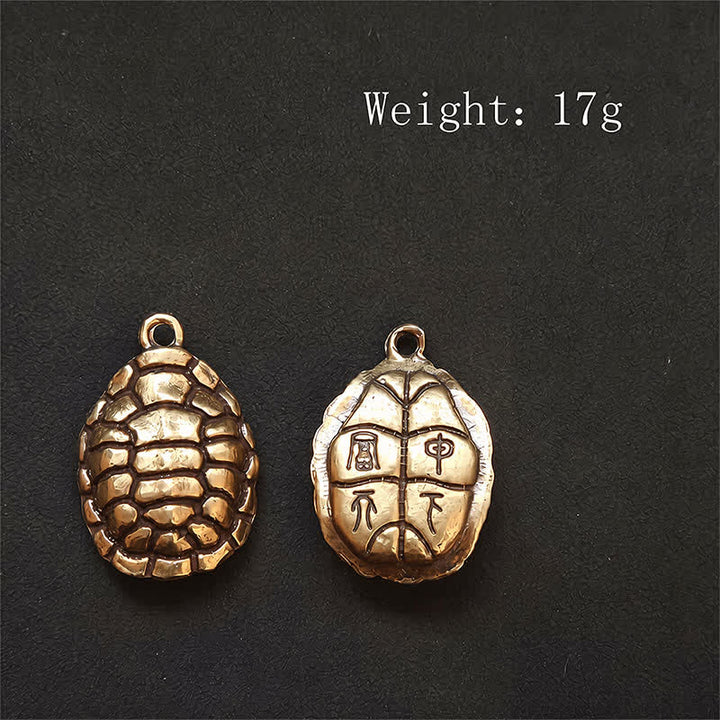 Buddha Stones Brass Turtle Pi Xiu Five Emperor Coins Protection Keychains - image 20