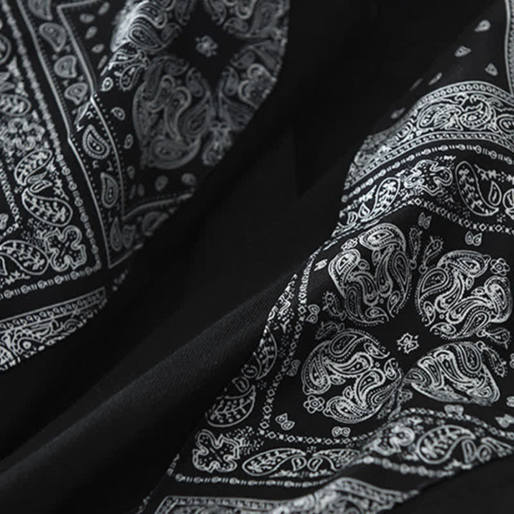 Buddha Stones Fall Casual Vintage Button-Up Paisley Cotton Men's Long Sleeve Shirts With Patch Pocket - image 4