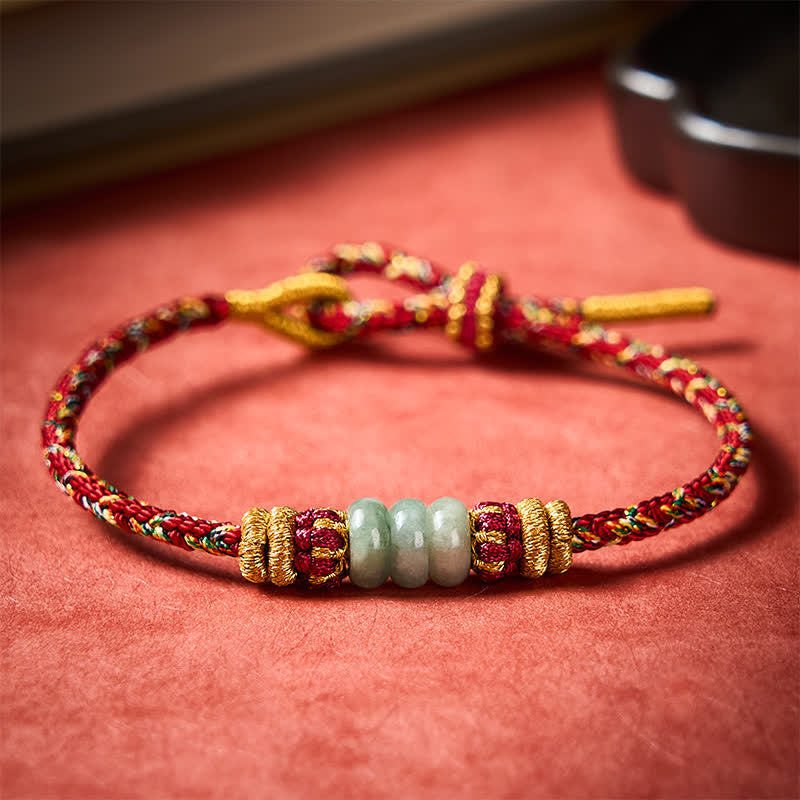Buddha Stones Hand-Woven Luck Abacus Jade Beads String Bracelet - image 11