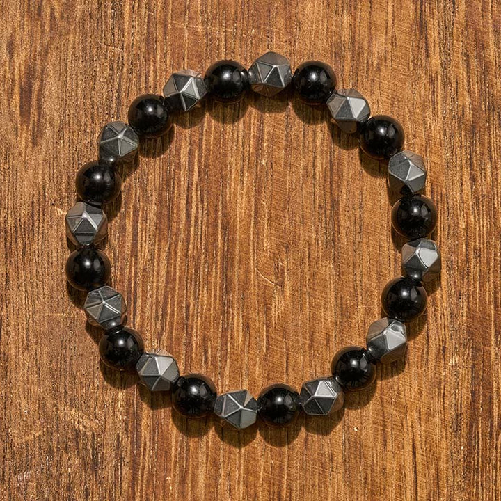 Buddha Stones Tiger Eye Hematite Faceted Strength Bracelet - image 3