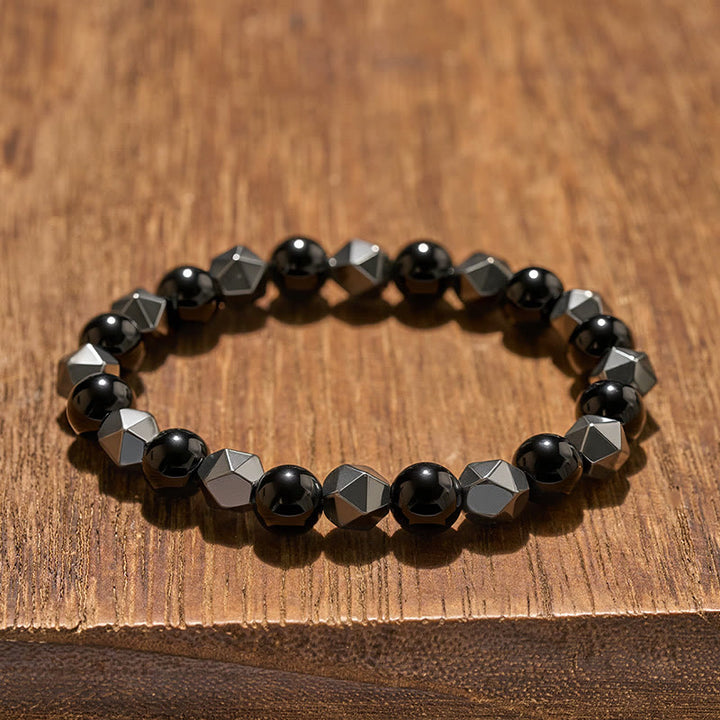 Buddha Stones Tiger Eye Hematite Faceted Strength Bracelet - image 4