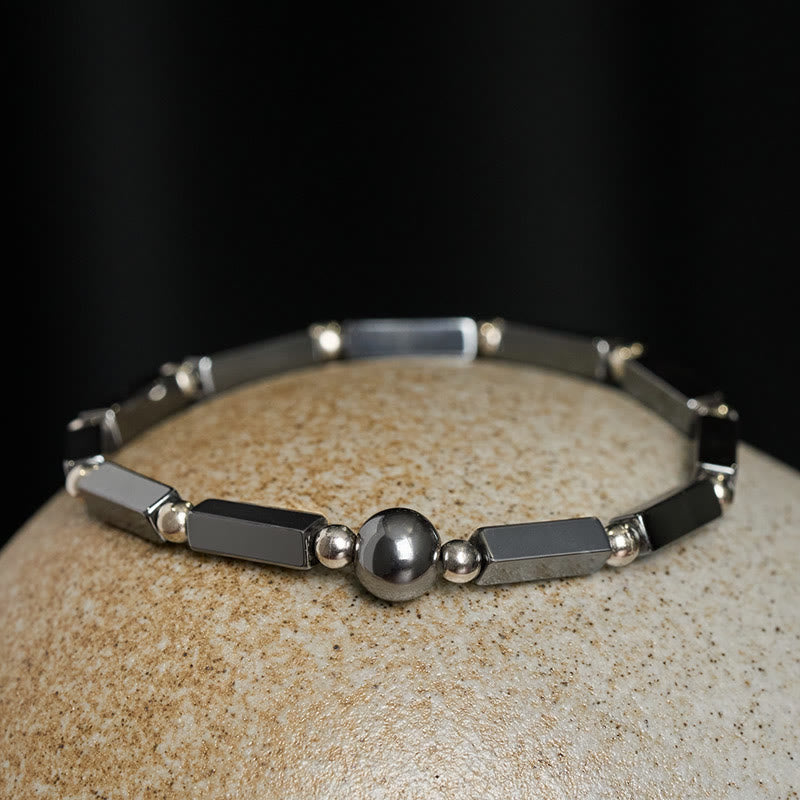 Buddha Stones 3pcs Hematite Powerful Bead Bracelet - image 6