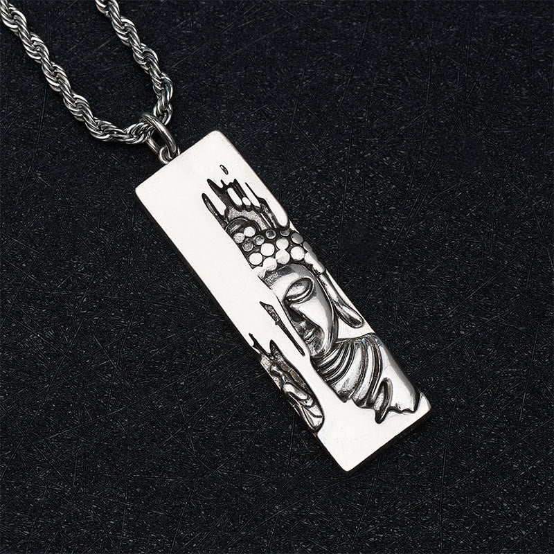 Buddha Stones Tathagata Buddha Strength Protection Amulet Lucky Vintage Style Pendant Necklace - image 18