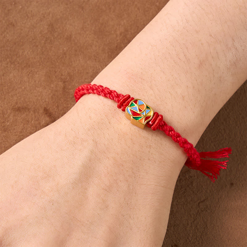 Buddha Stones Elephant Red String Balance Tibet Adjustable Bracelet - image 3