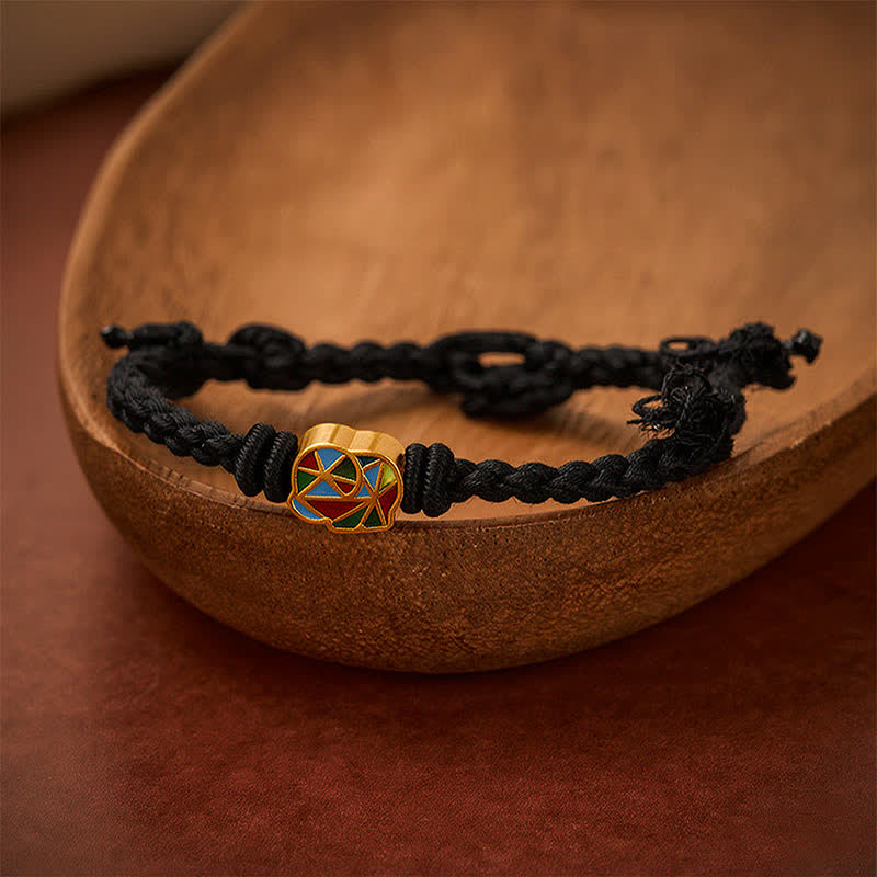 Buddha Stones Elephant Red String Balance Tibet Adjustable Bracelet - Black(Wrist Circumference: 5.5–6.7 in/14–17 cm) - image 11