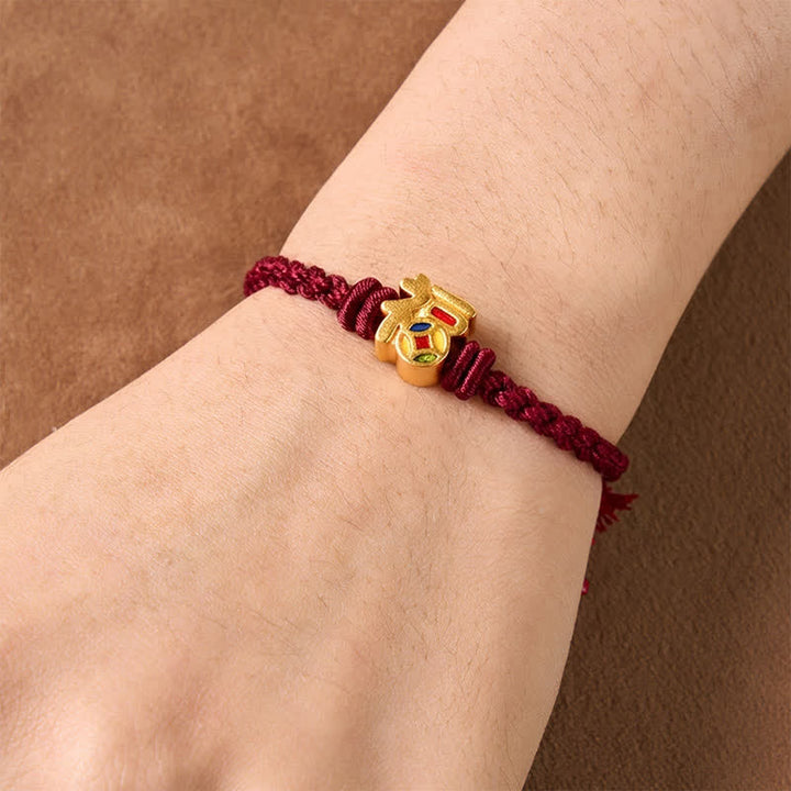 Buddha Stones Fu Character Red String Balance Tibet Adjustable Bracelet - image 10