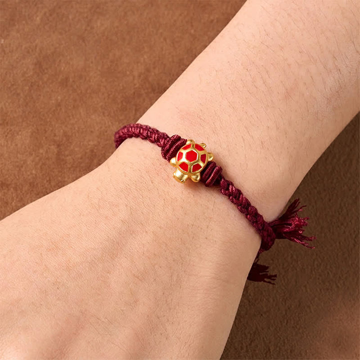 Buddha Stones Longevity Turtle Red String Balance Tibet Adjustable Bracelet - image 11