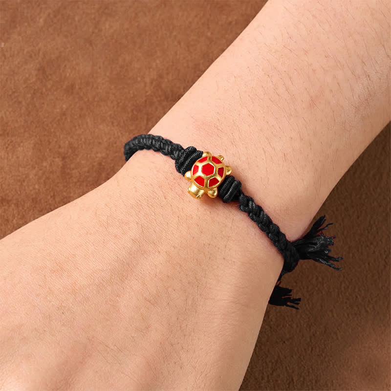 Buddha Stones Longevity Turtle Red String Balance Tibet Adjustable Bracelet - image 13