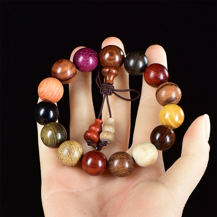 Buddha Stones  108 Beads Wenge Wood Mala Blessing Meditation Bracelet - 15mm Bracelet - image 10