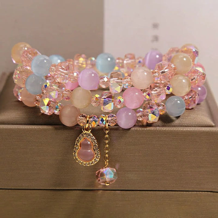 Buddha Stones Multicolor Cat's Eye Gourd Love Beads Bracelet - Chrysoberyl(Intuition ♥ Protection) - image 0