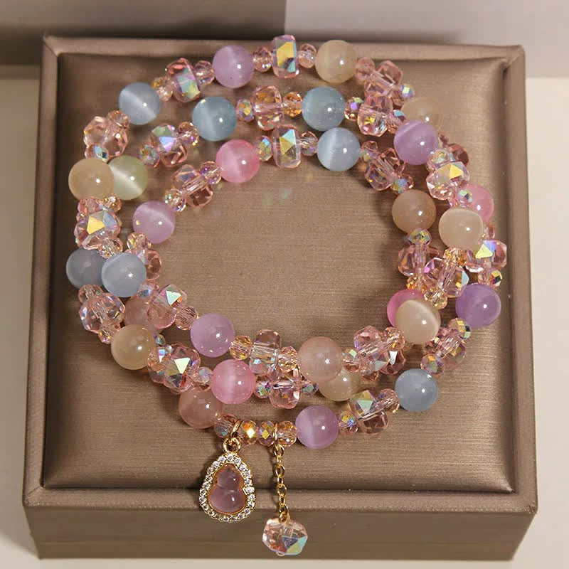 Buddha Stones Multicolor Cat's Eye Gourd Love Beads Bracelet - image 7