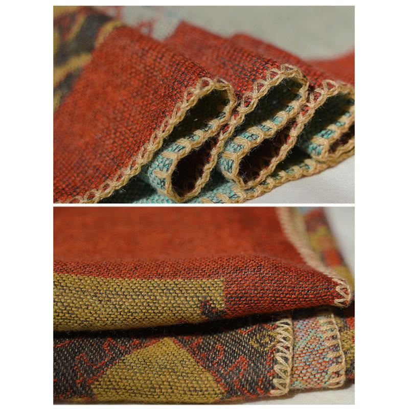 Buddha Stones Tibetan Shawl Diamond Pattern Winter Warm Cloak Scarf - image 14