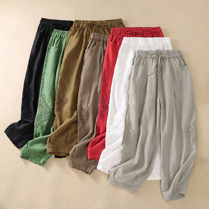 Buddha Stones Summer Women's Drawstring Harem Pants With Pockets - image 19