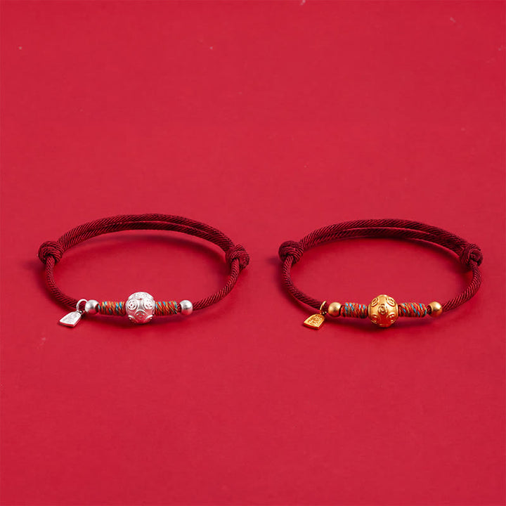 Buddha Stones 999 Sterling Silver Red String Protection Hand-Woven Bracelet - image 14