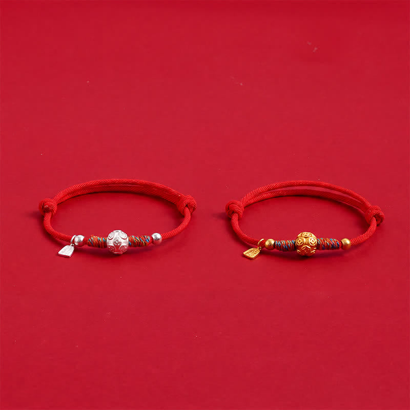 Buddha Stones 999 Sterling Silver Red String Protection Hand-Woven Bracelet - image 10