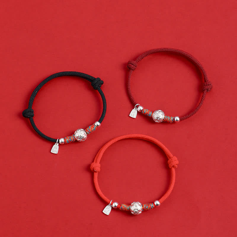 Buddha Stones 999 Sterling Silver Red String Protection Hand-Woven Bracelet - image 24