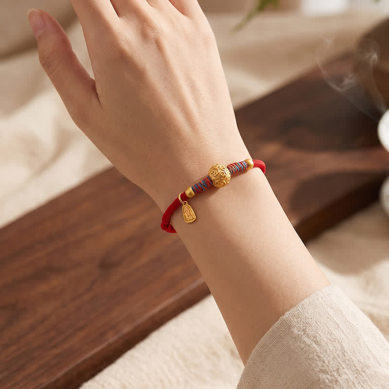 Buddha Stones 999 Sterling Silver Red String Protection Hand-Woven Bracelet - image 4