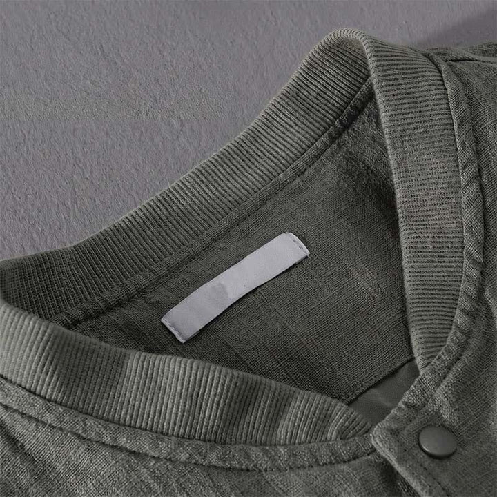 Buddha Stones Spring Casual Minimalist Button-Up Solid Men's Jacket With Pockets - image 16