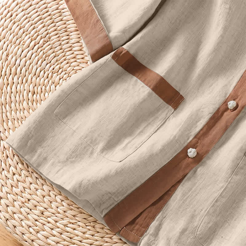 Buddha Stones Summer Casual Patch Pocket Button-Up Solid Women's Short Sleeve Shirts With Pocket - image 6