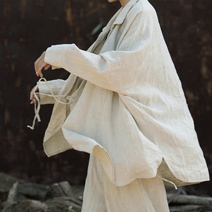 Buddha Stones Meditate Ramie Cotton Clothing - image 3