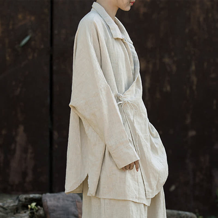 Buddha Stones Meditate Ramie Cotton Clothing - image 7