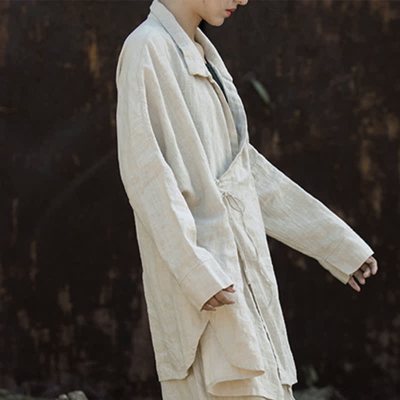Buddha Stones Meditate Ramie Cotton Clothing - image 8