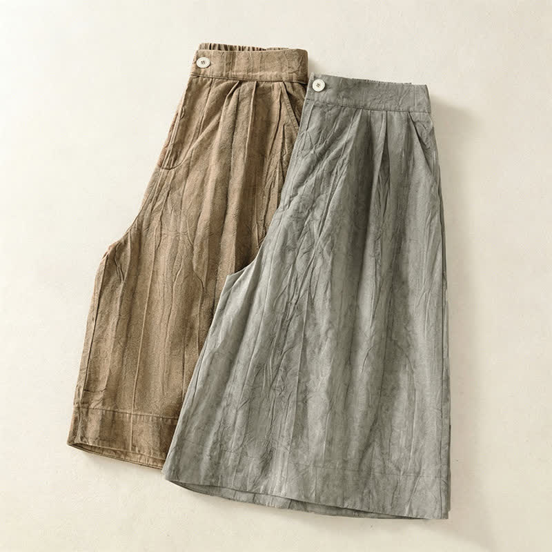 Buddha Stones Summer Casual Minimalist Solid Women's Shorts With Pocket - image 18