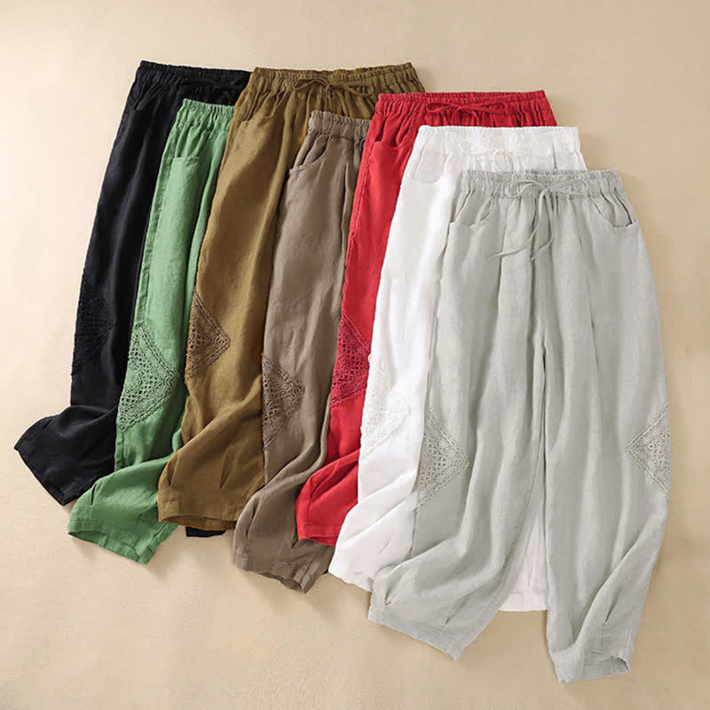 Buddha Stones Summer Women's Drawstring Harem Pants With Pockets - image 19