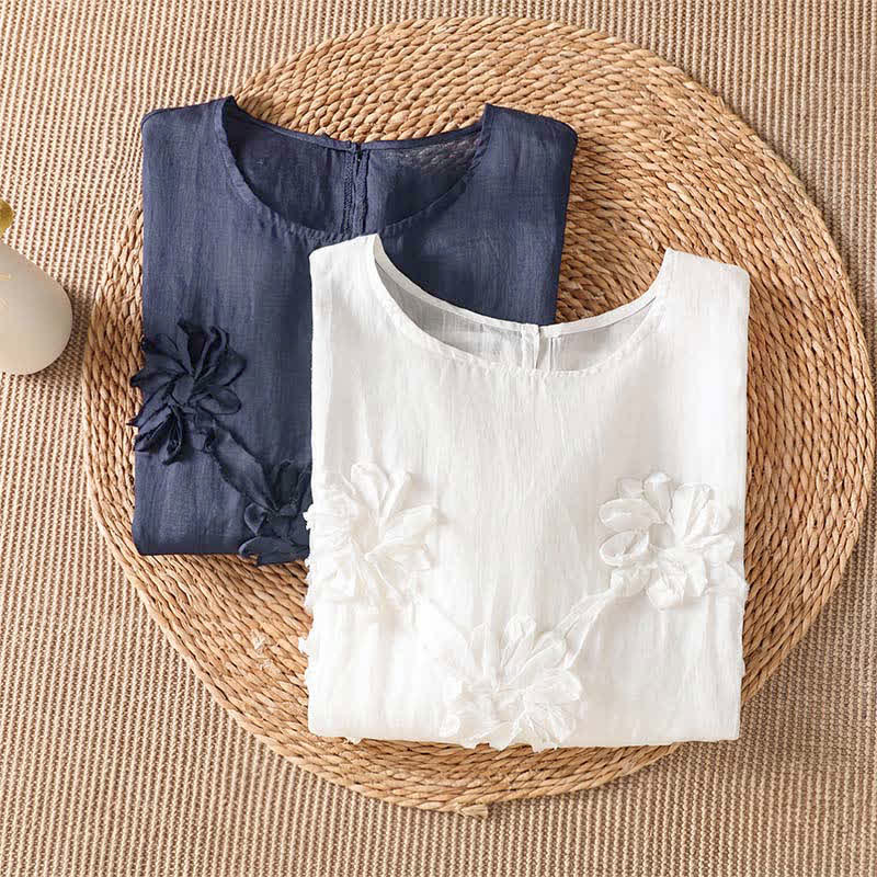 Buddha Stones Summer Casual Boho Floral Women's Short Sleeve T-Shirts - image 14