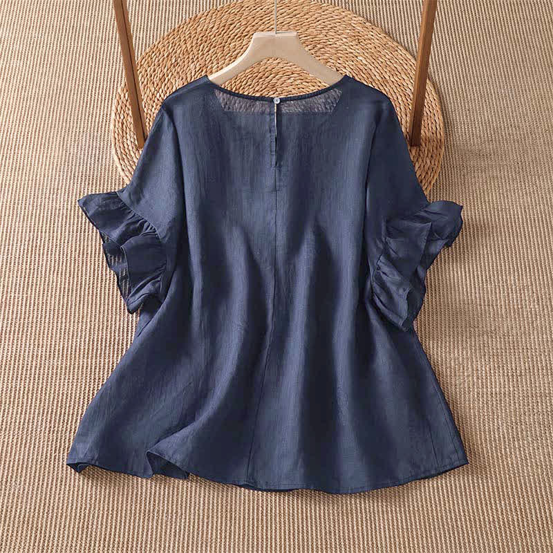 Buddha Stones Summer Casual Boho Floral Women's Short Sleeve T-Shirts - image 7