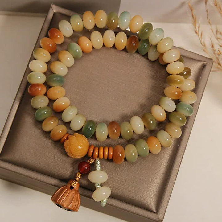Buddha Stones White Bodhi Seed Lotus Purity Double Wrap Bracelet - image 2